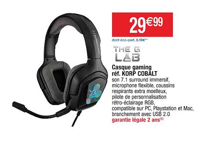 casque gaming réf. korp cobalt