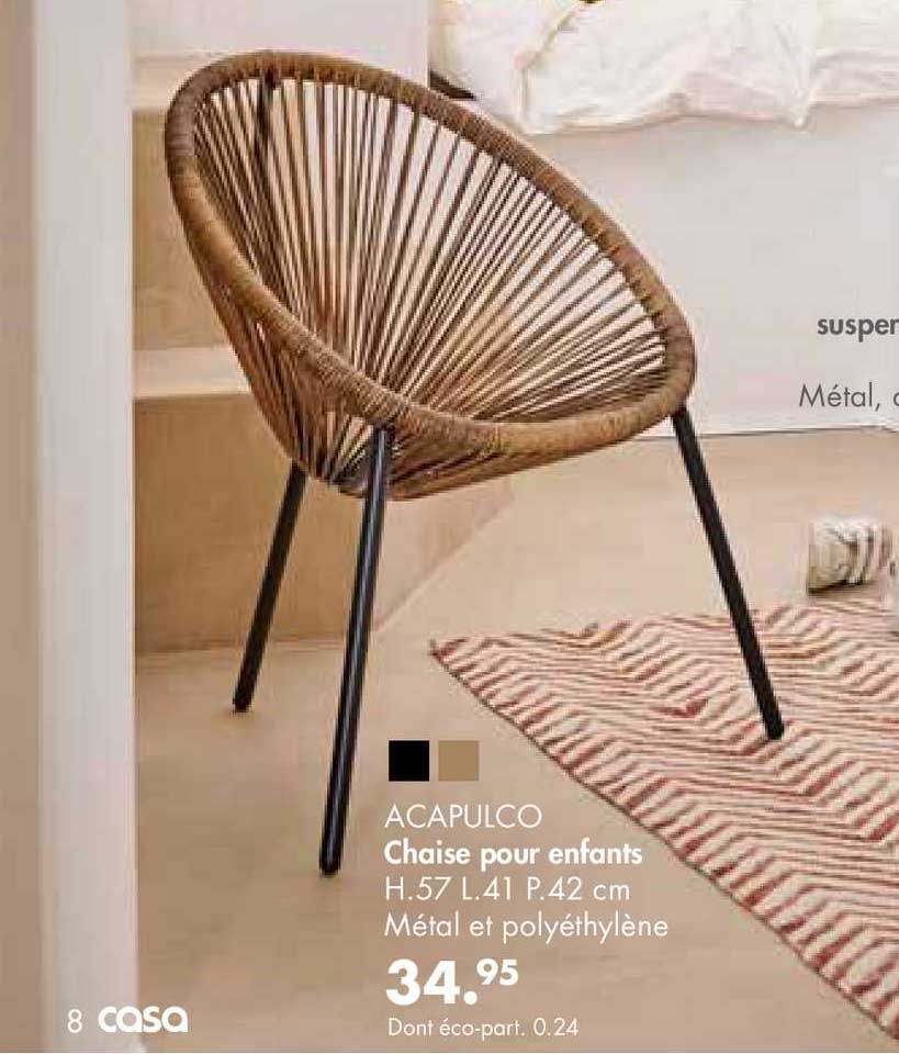 chaise pour enfants acapulco