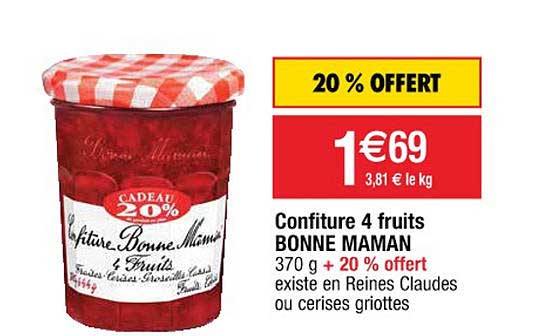 confiture 4 fruits bonne maman