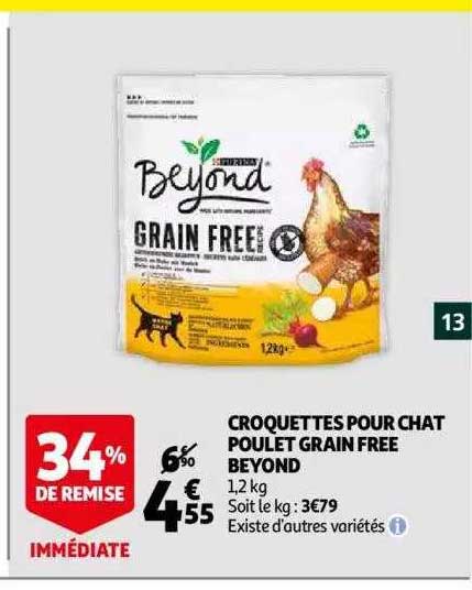 croquettes pour chat poulet grain free beyond