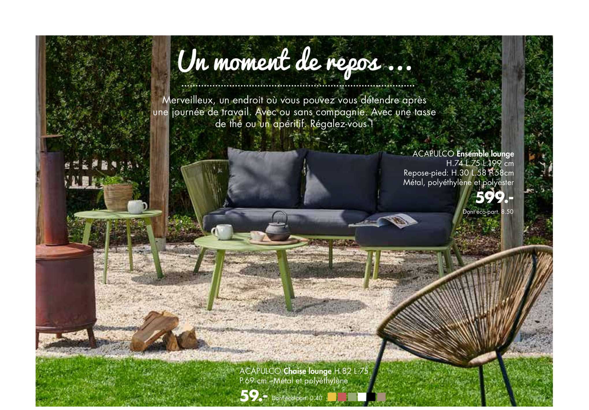 ensemble lounge acapulco, chaise lounge acapulco