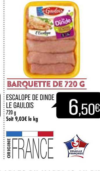 Escalope De Dinde Le Gaulois