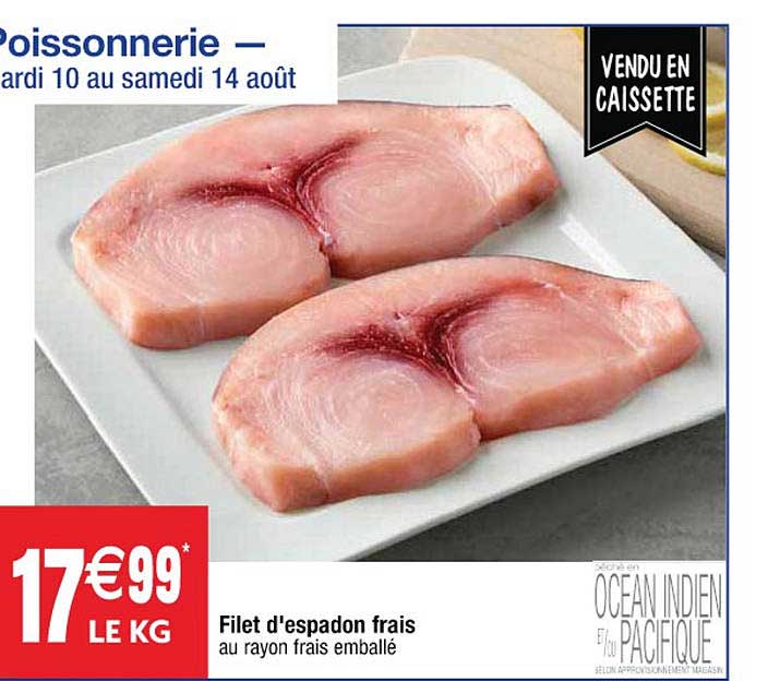 filet d'espadon frais