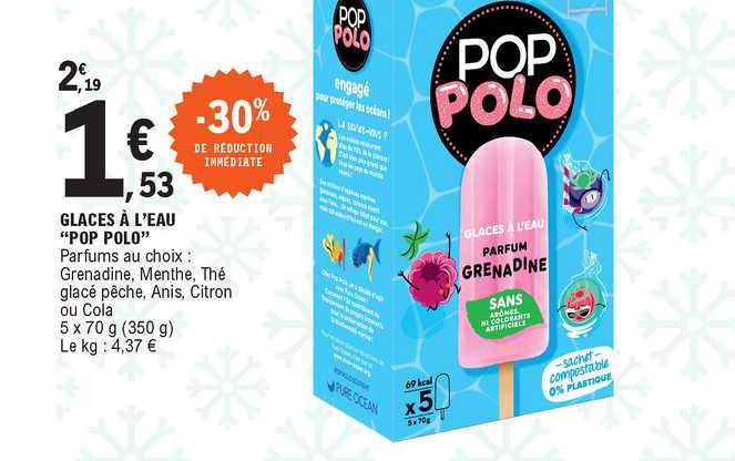 Glaces à L'eau "pop Polo"