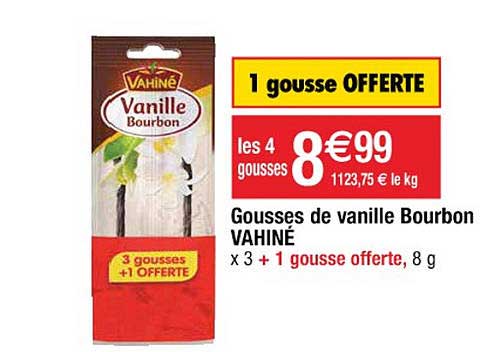 gousses de vanille bourbon vahiné