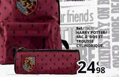 harry potter - sac à dos et trousse cylindrique