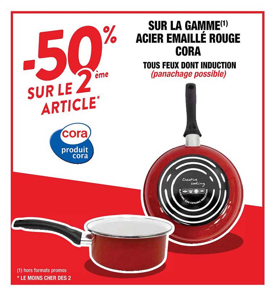 La Gamme Acier émaillé Rouge Cora