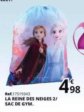 la reine des neiges 2 - sac de gym
