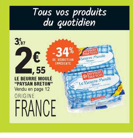 le beurre moulé "paysan breton"