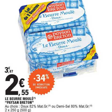 le beurre moulé "paysan breton"