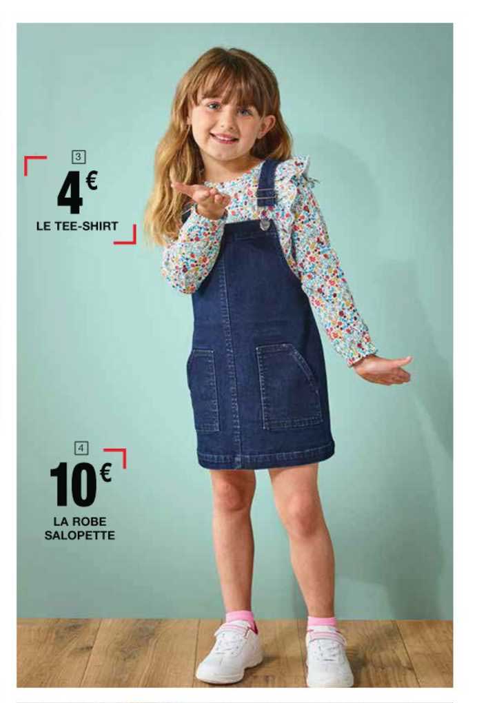 le tee-shirt, la robe salopette