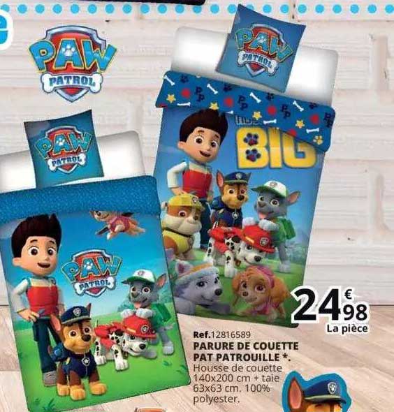 parure de couette pat patrouille