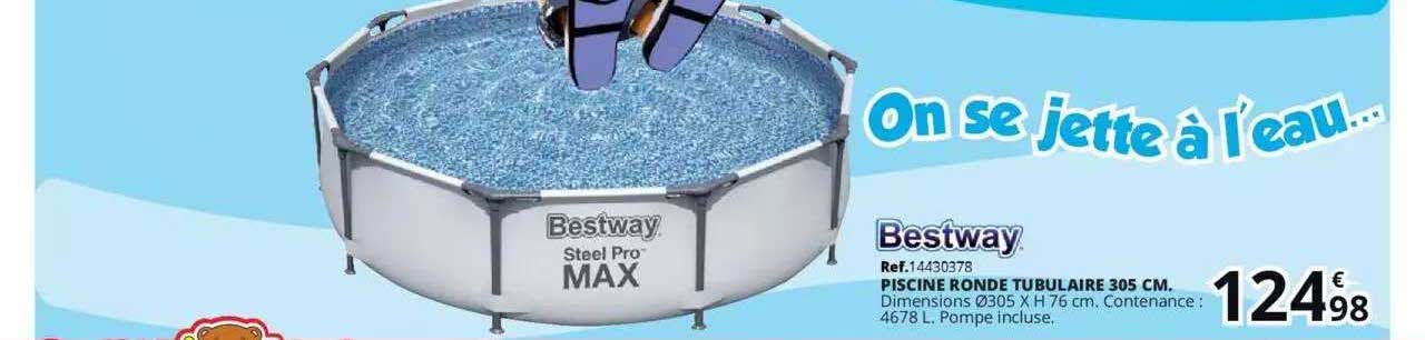 Piscine Ronde Tubulaire 305 Cm Bestway