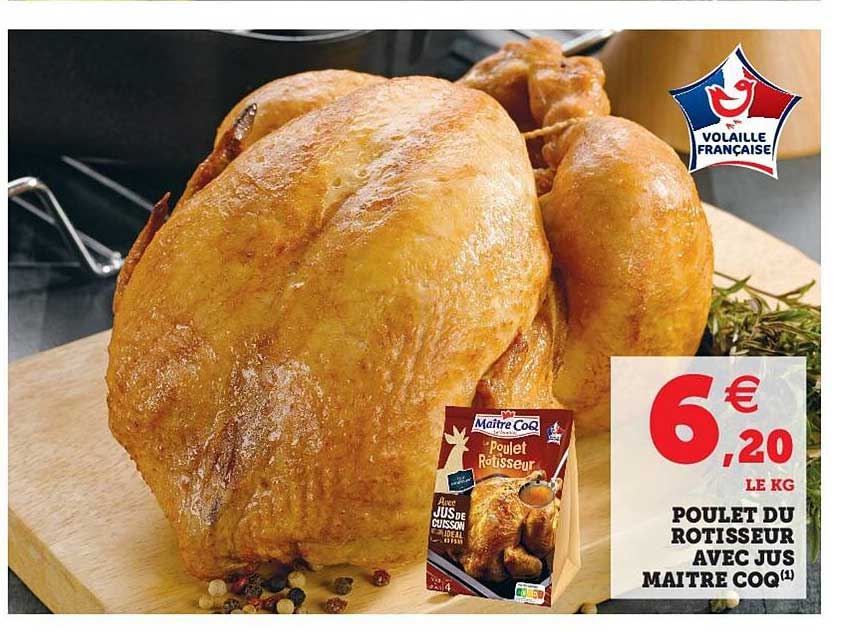 poulet du rôtisseur avec jus maître coq