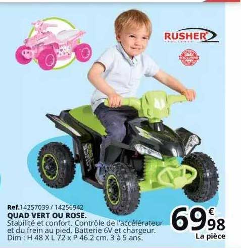 quad vert ou rose rusher