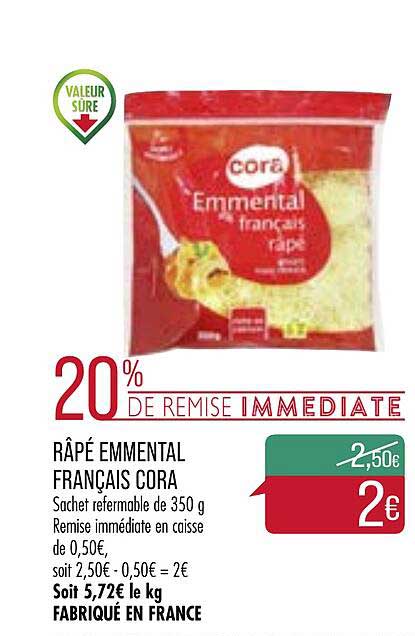Râpé Emmental Français Cora