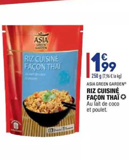 riz cuisiné façon thaï asia green garden