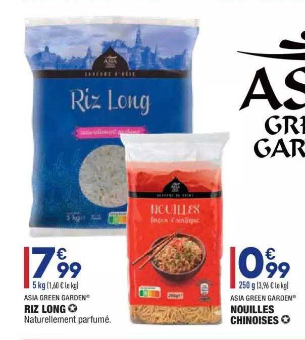 riz long asia green garden, nouilles chinoises asia green garden