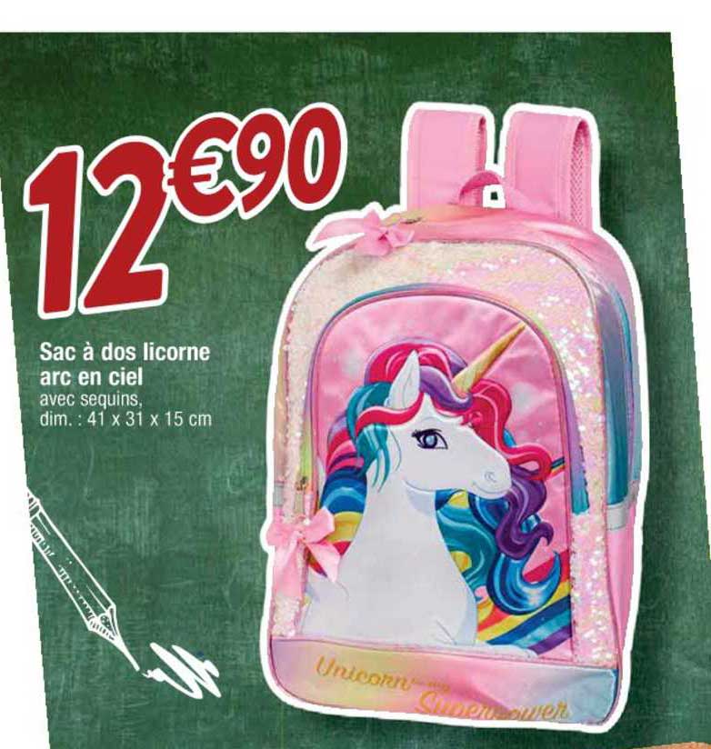 Sac à Dos Licorne Arc En Ciel