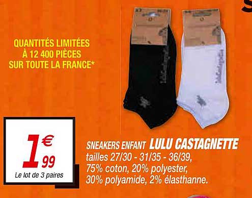 sneakers enfant lulu castagnette