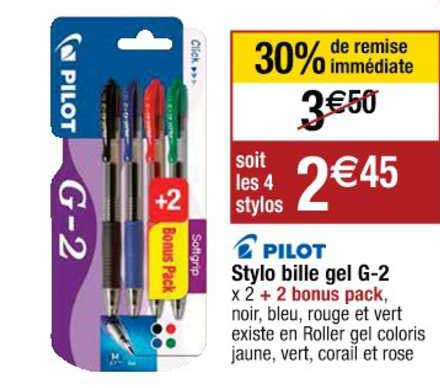 Stylo Bille Gel G-2 Pilot