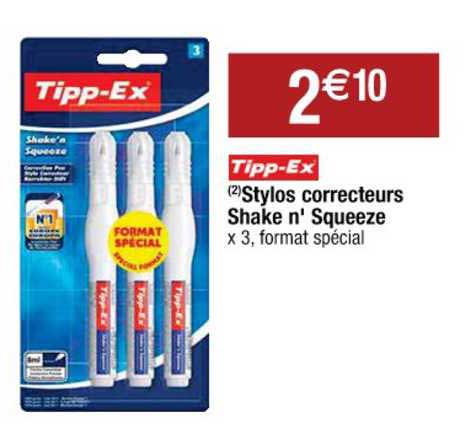 stylos correcteurs shake n' squeeze tipp-ex