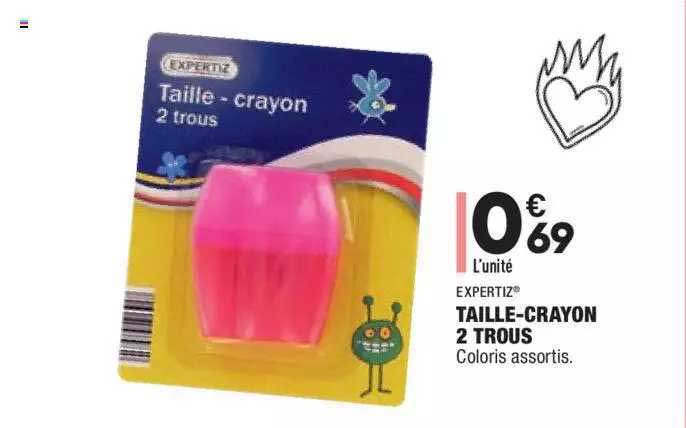 taille-crayons 2 trous expertiz
