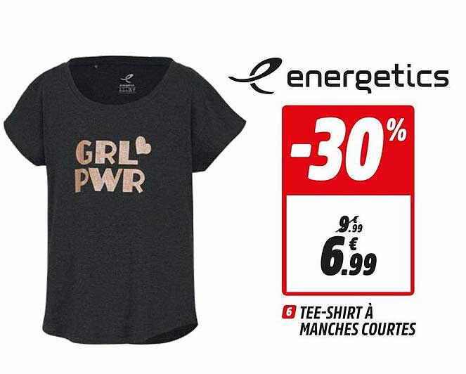 tee-shirt à manches courtes energetics