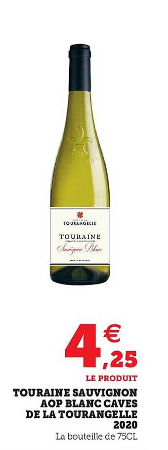 touraine sauvignon aop blanc caves de la tourangelle 2020