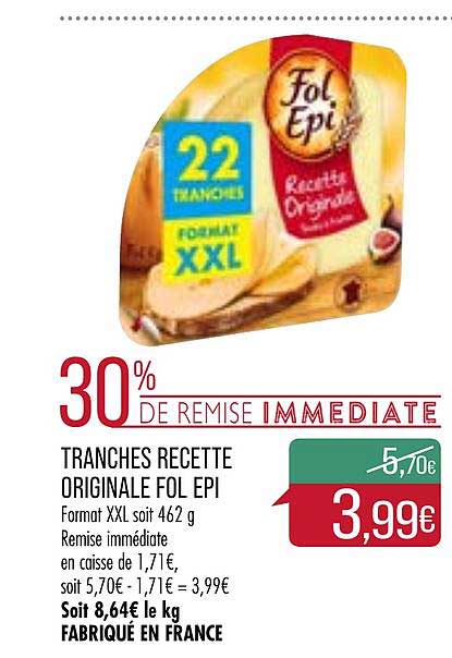 tranches recette originale fol épi