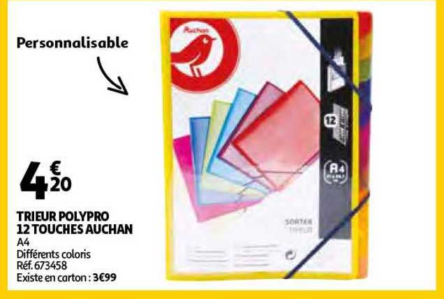 trieur polypro 12 touches auchan