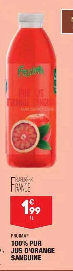 100% jus d'orange sanguine