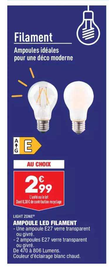 ampoule led filament