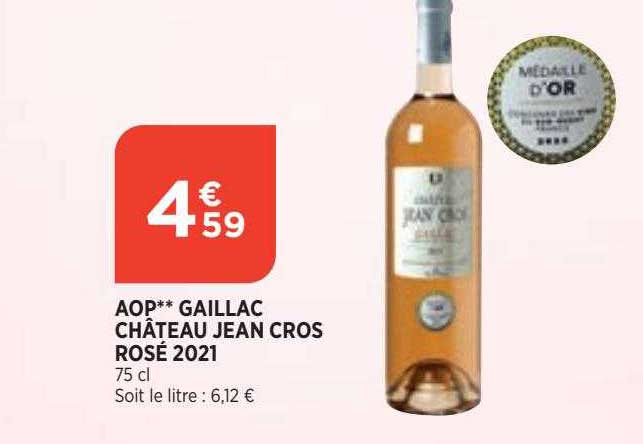 aop gaillac château jean cros rosé 2021