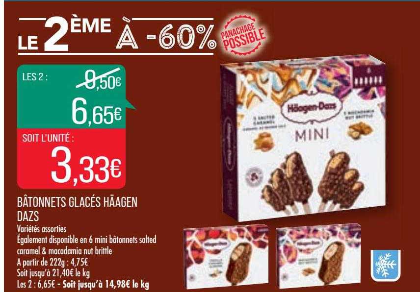bâtonnets glacés häagen dazs