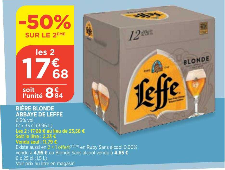 Bière Blonde Abbaye De Leffe