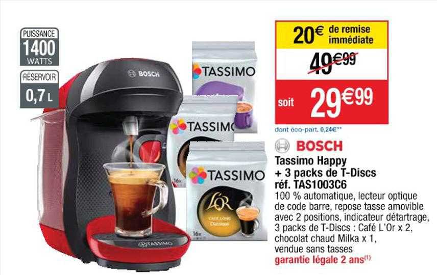boschctassimo happy +3 packs de t-discs