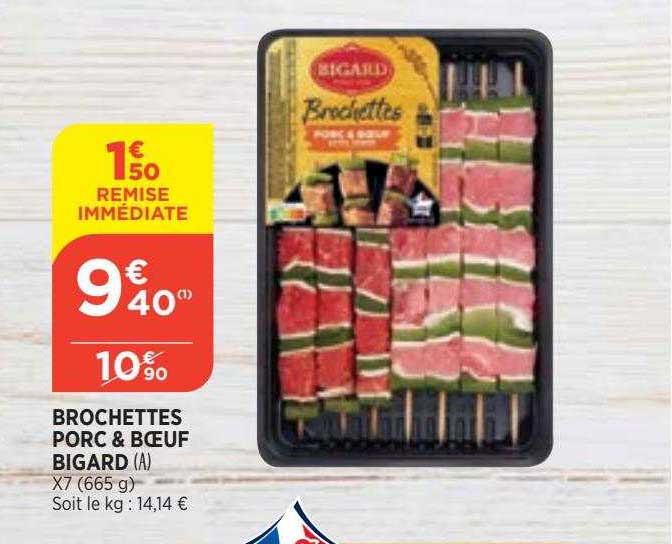 Brochettes Porc & Bœuf Bigard