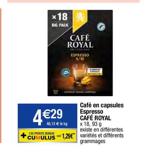 Café En Capsules Espresso Café Royal