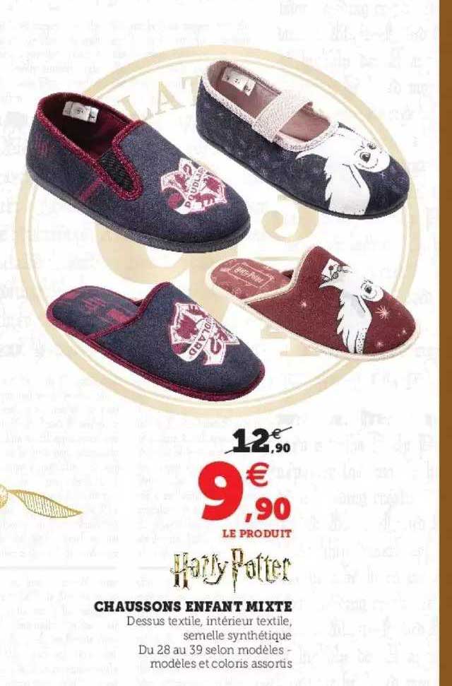 chaussons enfant mixte harry potter