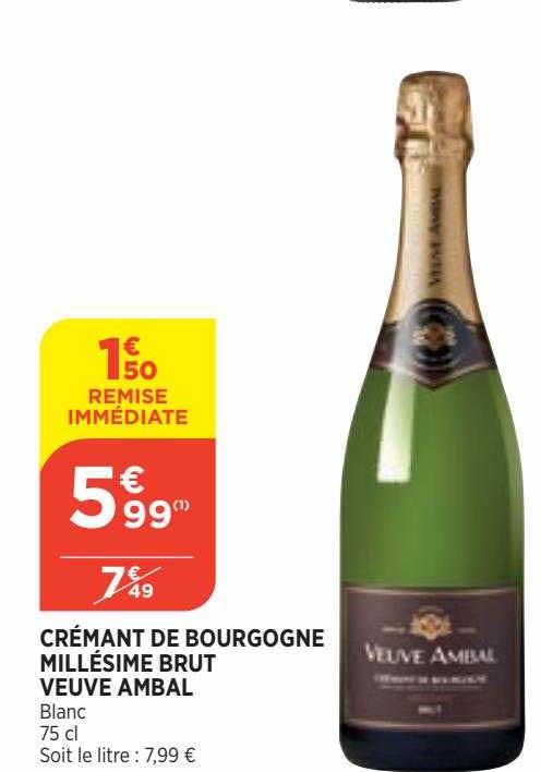 crémant de borgogne millésime brut veuve ambal