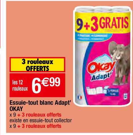 essuie-tout blanc adapt' okay