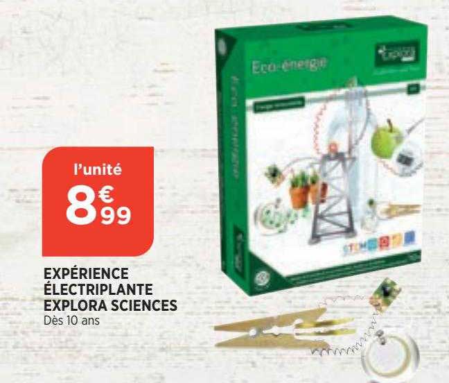 expérience électriplante explora sciences