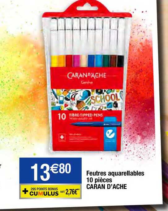 feutres aquarellables 10 pièces carn d'ache