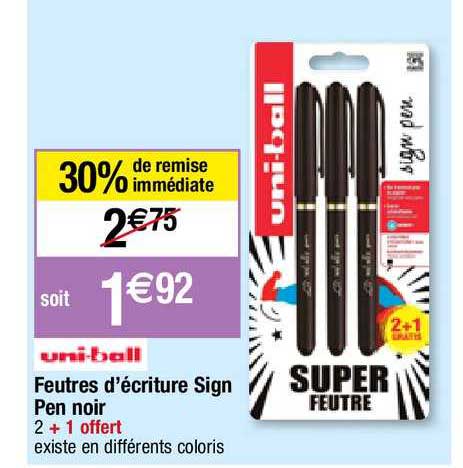 feutres d'écriture sign pen noir