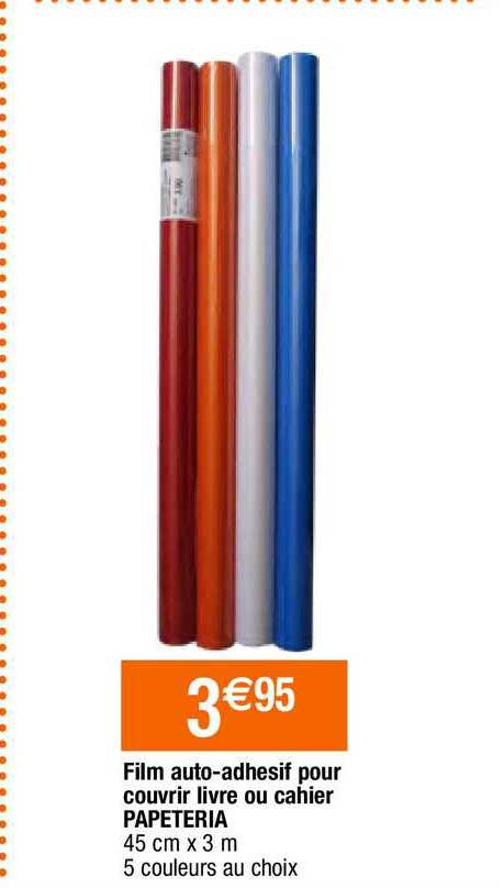 film auto-adhesif popur couvrir livre ou cahier  papeteria