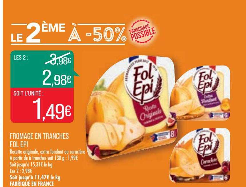 fromage en tranches fol epi