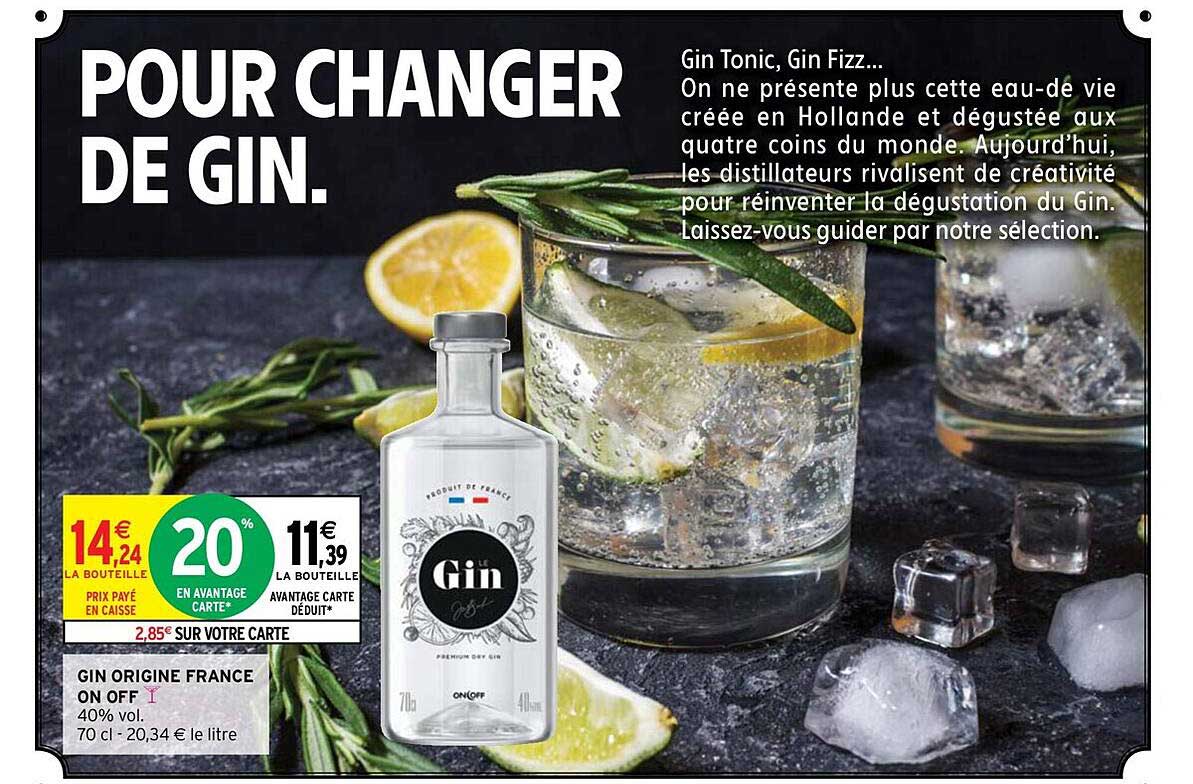 gin origine france on off