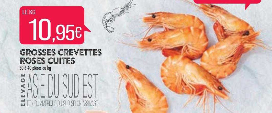 grosses crevettes roses cuites