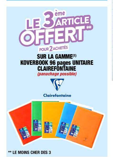koverbook 96 pages unitaire clairefontaine